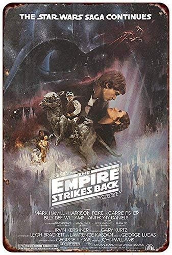 Sinal de lata O Empire Strikes Back Star Wars Wars Vintage Reproduction Metal Sign 8 x 12