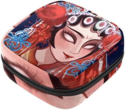Bolsa de armazenamento de guardanapos sanitários de Oryuekan, bolsas de zíper menstrual reutilizável portátil, bolsa de armazenamento de tampões para mulheres meninas, feminino folhas de arte retro clássica