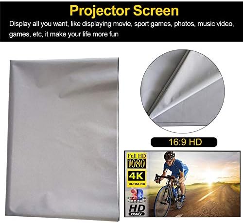 Pbkinkm 72/84/100/120 polegadas de tecido de tecido refletivo para tela de projetor DLP