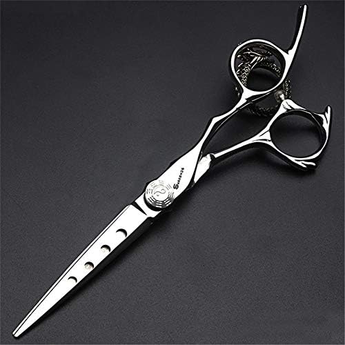 Scissors de corte de cabelo profissional XJPB Definir tesoura de corte de aço inoxidável e tesoura de desbaste 6,0 polegadas com padrão