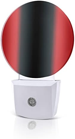 Ombre vermelho preto noturno luz para crianças, adultos, meninos, meninas, criança, viveiro de bebês, banheiro corporário hallet plug portátil plug in Wall Night Light Sensor automático abstrato de gradiente moderno arte
