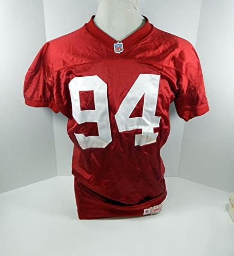 1995 San Francisco 49ers Dana Stubblefield #94 Jogo emitido Red Jersey 52 DP30166 - Jogo NFL não assinado