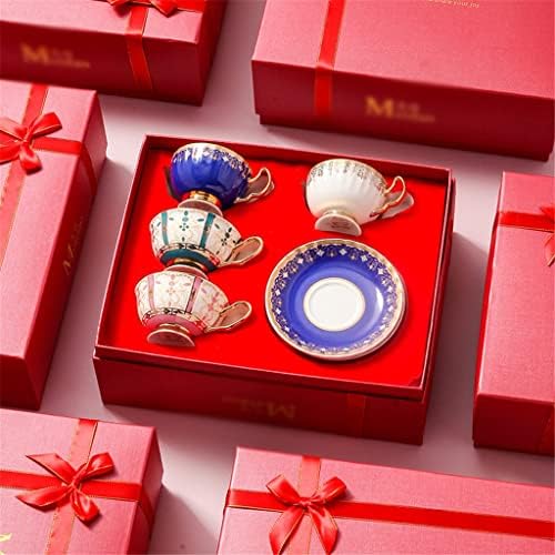 Zhuhw casal de café xícaras de café, presentes de casamento, xícaras, caixas de presentes, inauguração de casa, presentes