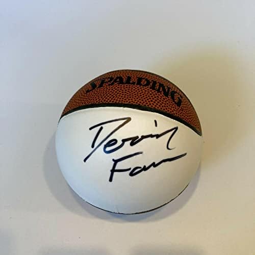 Derrick Favors assinou Spalding Mini Basketball da NBA - Basquete autografado