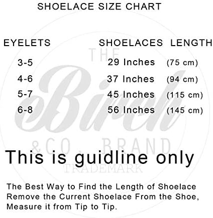 Cadarços ovais de Birch 27 cores meio redondo 1/4 cadarços de sapatos 4 comprimentos diferentes