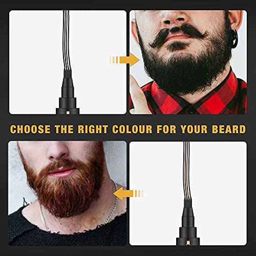 Yoosa Facial Hair Repair Kit de lápis de barba para homens à prova de suor à prova d'água 4 Dica Kit de caneta de enchimento