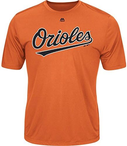 Base fria de base masculina majestosa MLB Evolution Shirt Baltimore Orioles grande laranja