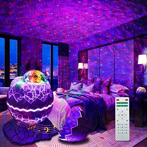 Rossetta Star Projector, Galaxy Projecor Lights for Bedroom, Projector Starlight com alto -falante Bluetooth e ruído branco, Luz