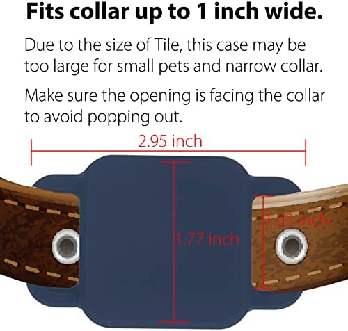 Titular de colar de cachorro de ladrilhos de silicone para tile pro 2020 e 2018, capa protetora de estojo de pacote de 2 pacote para gato de cachorro de estimação