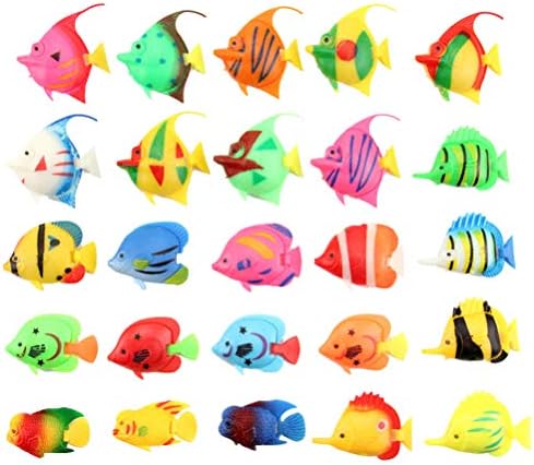 Pretyzoom Toys Decoração Decoração de estátua 25pcs MOVIMENTOS DE MOVIMENTOS DE MOVIMENTOS Decorações de ornamentos para aquário Decoração de tanques de peixe Decorações de peixes decorações de tanques de peixe Decorações de tanques de peixe