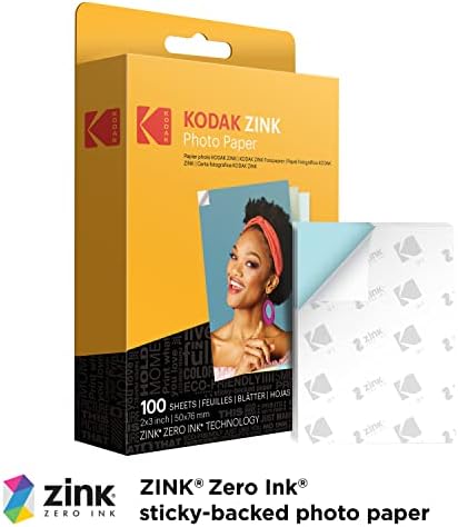 Kodak 2 x3 Premium Zink Photo Papel e Printomatom Digital Instant Impress Camera - Impressões coloridas no Zink 2x3 Photo Photo Photo Principal Memórias instantaneamente