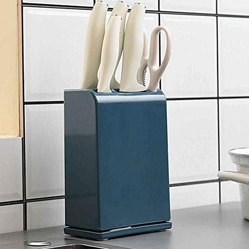 Bloco de faca universal WSSBK, organizador de utensílios de cozinha de plástico duro com almofadas anti -deslizamentos para bancadas