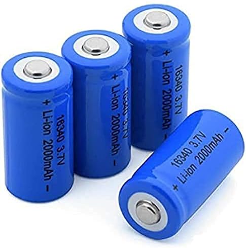 Bateria de lítio 3.7V 2000MAH 16340 Bateria de íons de lítio recarregável para CR123A CR17345 K123A VL123A DL123A 5018LC,