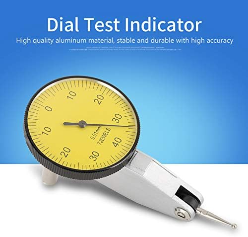 Walfront Precision 0,01mm Dial Dial Dial Test Medidor Kit de ferramentas Gage com estojo cinza 0 ~ 0,8 mm/0,03 Faixa