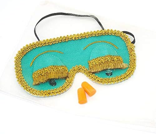 Mint Holly Golightly Sleeping Mask, máscara de sono artesanal com cílios, café da manhã na máscara ocular de Tiffany, máscara