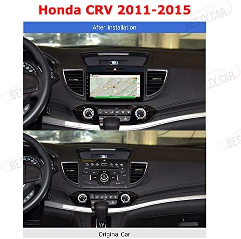 Rádio estéreo de carro BestyCar 9'Android para Honda CRV 2011-2015 Octa Core Android 10.0 HD Touchscreen Headunit suporta