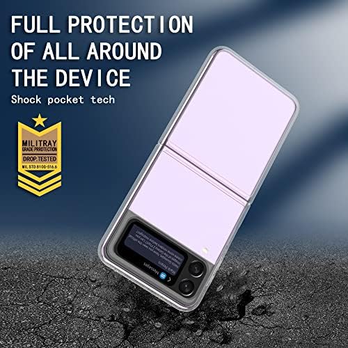 Wegoodsun para Samsung Galaxy Z Flip 4 5G Case, [não para z flip3] [fino fino] Caso de proteção de corpo inteiro TPU TPU Bumper