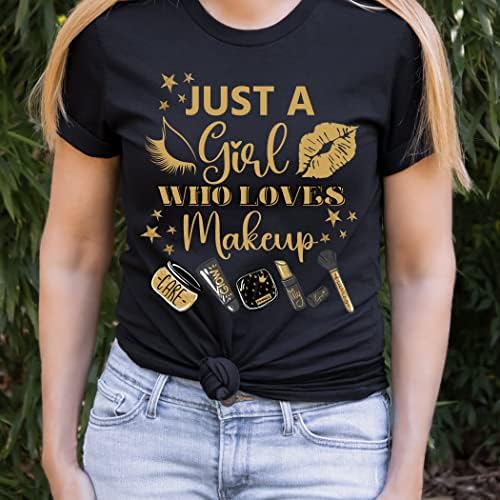 Apenas uma garota que adora maquiagem de maquiagem de maquiagem de maquiagem influenciadora para sua camisa glam squad