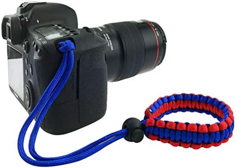 Pulseira de câmera allzedream pulseira de pulseira de paracord ajustável para telefone celular binocular DSLR