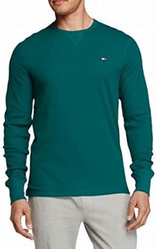 Tommy Hilfiger Men's Térmico Manga Longa Camisa de Crew pescoço