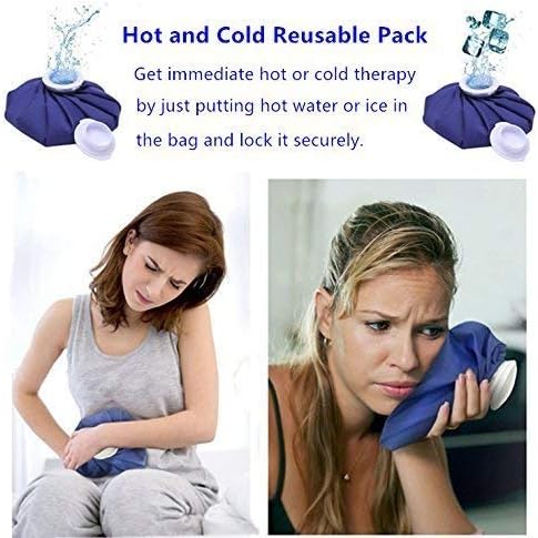 Ice Cold Pack OHUHU Bolsa de gelo reutilizável Saco de água quente para ferimentos, terapia quente e fria e alívio da dor, 3