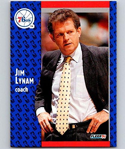 1991-92 Fleer Series 1 Basketball 155 Jim Lynam Philadelphia 76ers Co Official NBA Trading Card