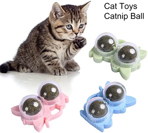 Honrane Catnip Toys Balls, Kitten Sauden Toys Toys para gatos e gatinhos, Catnip Toy Toy Cat Lanches Girando Catnip Ball Squirrel Spinning