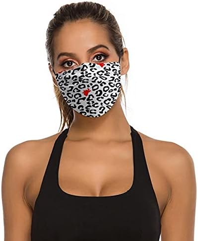 Ztpic 3 PCs Cheetah Face Máscara, Proteção Ajustável Proteção Anti -pó Capa de boca de bocal Máscaras de estampa de leopardo