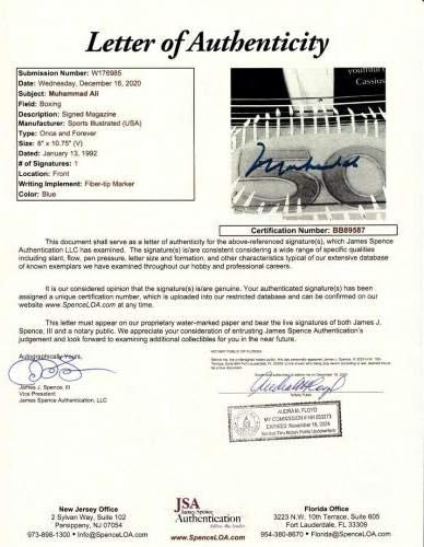 Muhammad Ali Autografado autografado assinado 1992 Sports Illustrated SI Framed JSA - Revistas de boxe autografadas
