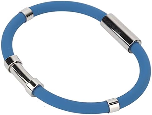 Pulseira antiestática, pulseira antistática com quatro anéis de silicone elimina a cinta antistática antistática para esportes de inverno para corrida de inverno, ciclismo