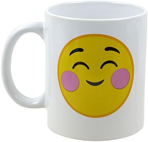 Ew Emoji Caneca 6 Designa emoticon smiley raivamente rubor de café corar de café