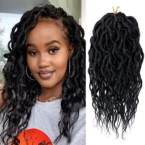 Locs falsos 12 polegadas 7 pacotes deusa Locs Cabelo de crochê Pré -loop Locs macios tranças de crochê com extremidades encaracoladas