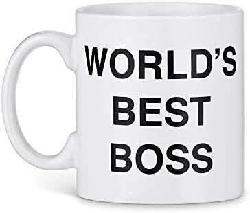 Toynk The Office Worlds Best Boss Boss Caneca | Caneca de café cerâmica de 20 onças
