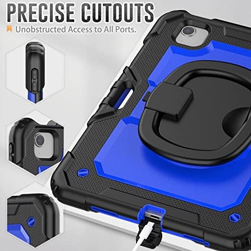 Caixa de proteção Caso de TPU à prova de choque pesado para iPad Pro 11 /Air 4 10,9 2020 /AIR 5 2022 CASE CRIANÇAS, 360 graus de suporte de alça rotativa PROTECTOR DE TELA DE STANCE W SCREEN+alça de ombro (C (C