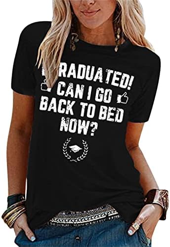 Camiseta casual da mulher, camiseta unissex casual Graduation Gifts para ele seu 2022 High School College Tir.
