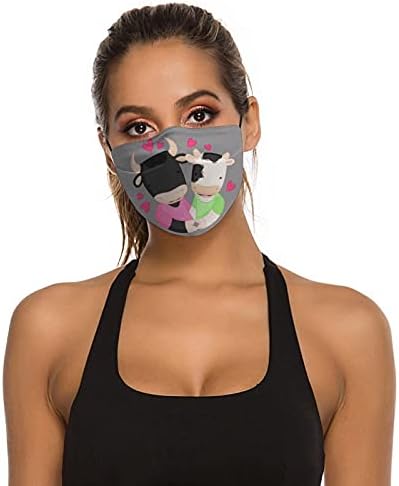 Roupos de segurança reutilizáveis ​​personalizados máscara de tecido Custommake Cute casal de casal de desenho animado