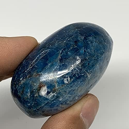 WATANGEMS 104.4G, 2 X1.7 X1.1 , Azul Apatite Palm Stone Troped Reiki Energy, Stone Metafísica, de Madagascar, B16367