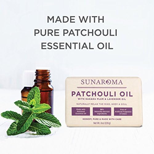 Sunaroma Patchouli Oil Relaxing Body Bar, 8 onças