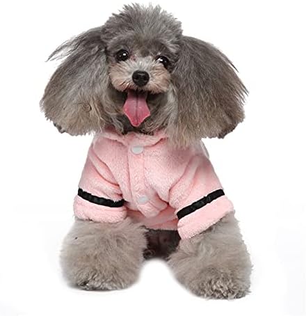 Cheeseandu Dog Bathrobe para cães pequenos Luxo de luxo de flanela macia pijama espessado com capuzes secagem rápida e super absorção de banheira de cachorro