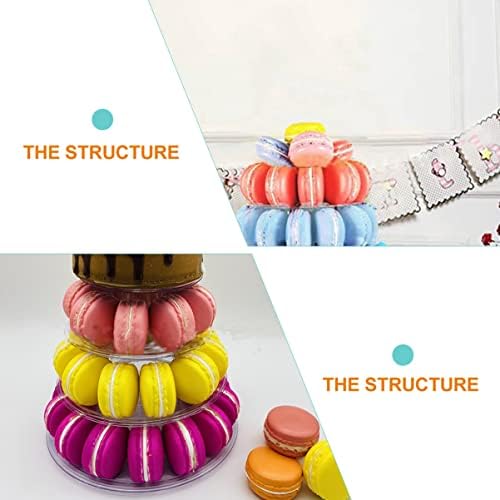 Bestonzon prateleira suporte bolo de plástico suporte de macaron stand stand macaron stand stand clear spetesert torre bolo stusp