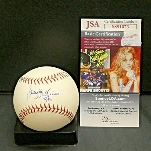 Bernie Williams assinou o beisebol oficial da MLB com a JSA COA - Bolalls autografados