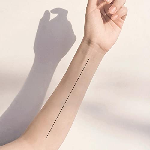 1 lençóis adesivos de tatuagem de linha reta Linha de camarão de camarão de meio braço de personalidade masculina de personalidade de longa duração feminina