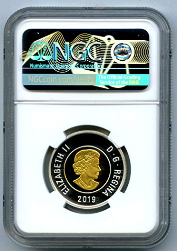2019 Canada Silver Proof Toonie Two Dollar Gilt Gold Polar Bear primeiro libera $ 2 PF70 NGC