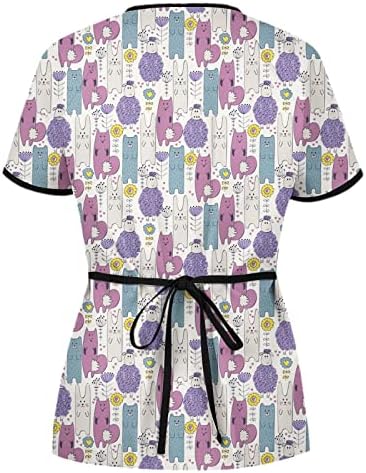 Tops de verão para mulheres 2023 V pescoço gradiente de manga curta saindo plus size bluss vintage túnicas y2k roupas tees