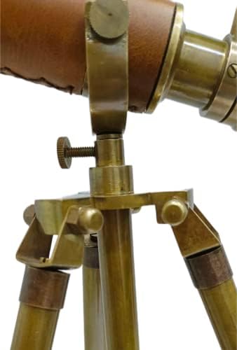 Tabela vintage Decorativa de telescópio antigo de latão de bronze