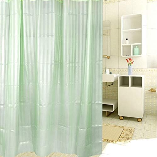 HeyToo Quality Water impermeável cortina de chuveiro com ganchos 72 x 72 para banheiro e banheiras verdes