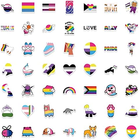100pcs adesivo LGBTQ Rainbow lesbian bissexual bisnsexual adesivos para laptop graffiti Decalques de vinil Toys de adesivo