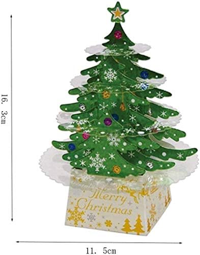 Zhaoshunli Handmade Strereo Cartão de Natal Ano Novo Agradecimentos Cartão de Bênção Decoração de Árvore de Natal Card 3D