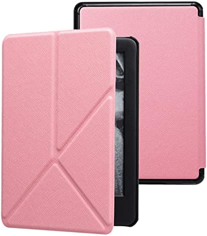 JNSHZM Kindle Youth Edition 10th Gen 2019 Caso Case Cover de couro Shell Kindle 10 Case Stand com Sleep and Wake Solid Color Tampa, Rosa