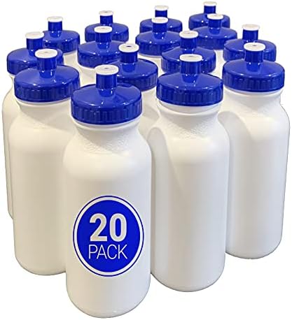 Garrafas de água a granel de 100 embalagens, garrafas de água de 20 onças a granel, garrafas de água reutilizáveis ​​a granel, garrafas de água plásticas a granel, garrafas de água a granel reutilizáveis, garrafas de água a granel, feitas nos EUA.